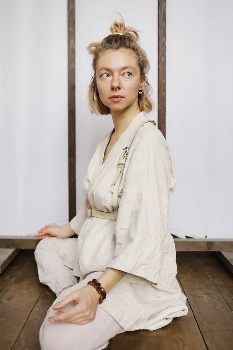 Agni kimono beige
