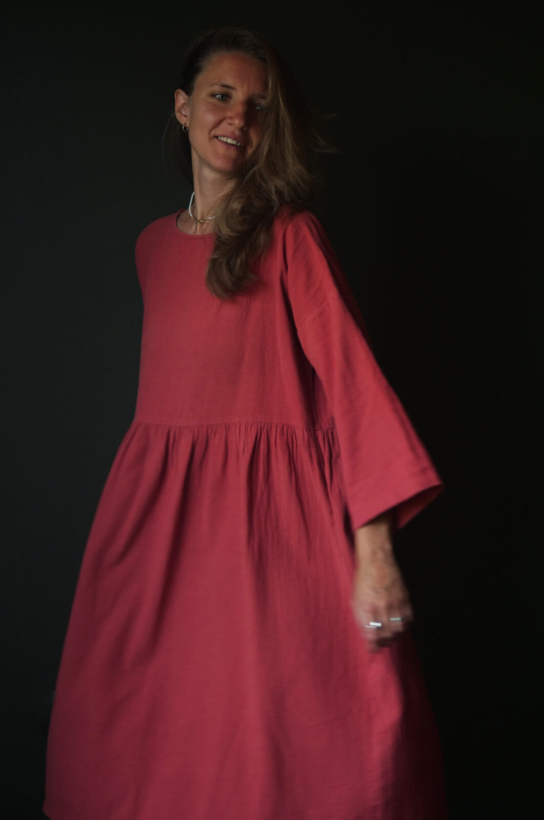 Mia nettle dress red